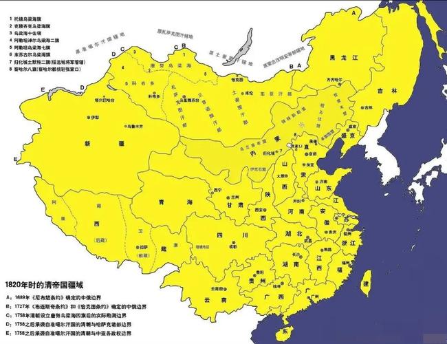 清朝地图：历史上清朝的疆域有多大（清朝疆域面积地图）