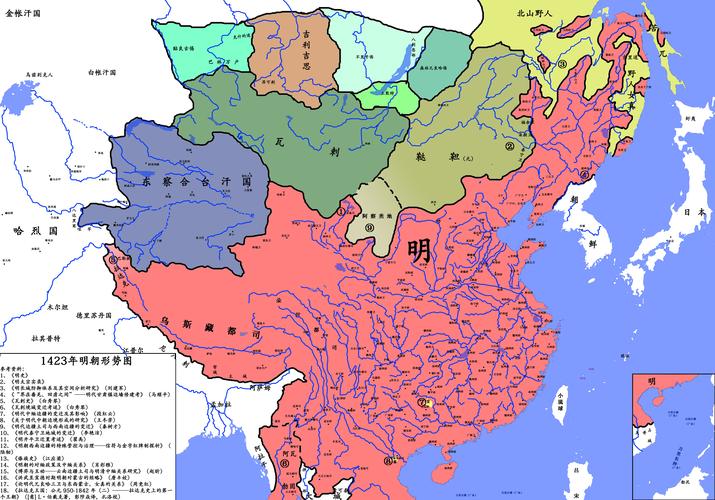 明朝地图：中国历史上明朝的疆域有多大,明朝的疆域有多大?包括哪些国家?