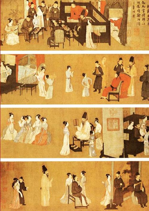 《韩熙载夜宴图》中五代十国的服装款式(韩熙载夜宴图 服饰)-第2张图片-文史 《韩熙载夜宴图》中五代十国的服装款式(韩熙载夜宴图 服饰)-第2张图片-文史