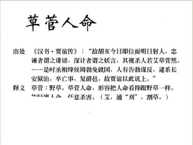 草菅人命有什么历史典故,草菅人命成语故事-第5张图片-文史 草菅人命有什么历史典故,草菅人命成语故事-第5张图片-文史