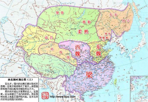 中国古代地图——南北朝地图,中国朝代南北朝