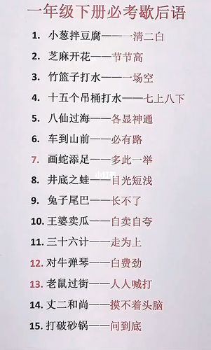 小学生必学的歇后语大全（二）（小学生必背的歇后语大全）