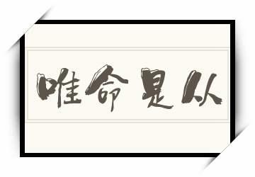 成语惟命是从的主人公是谁(惟命是从的意思是)-第4张图片-文史 成语惟命是从的主人公是谁(惟命是从的意思是)-第4张图片-文史