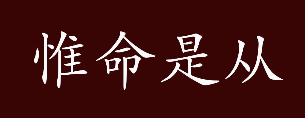 成语惟命是从的主人公是谁(惟命是从的意思是)-第6张图片-文史 成语惟命是从的主人公是谁(惟命是从的意思是)-第6张图片-文史